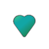 Blue green heart shape