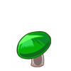 Green mushroom with white stem
