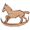 A Birch Wood Rocking Horse Pinduli's favorite toy