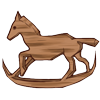 A Oak Wood Rocking Horse Badger's favorite toy