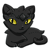 A Black Cat Nyrin Plush Zorvic's favorite toy