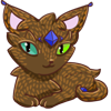 A Brown Nyrin Plush Callisto's favorite toy