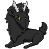 A Black Cat Preat Plush - Male Athena's favorite toy